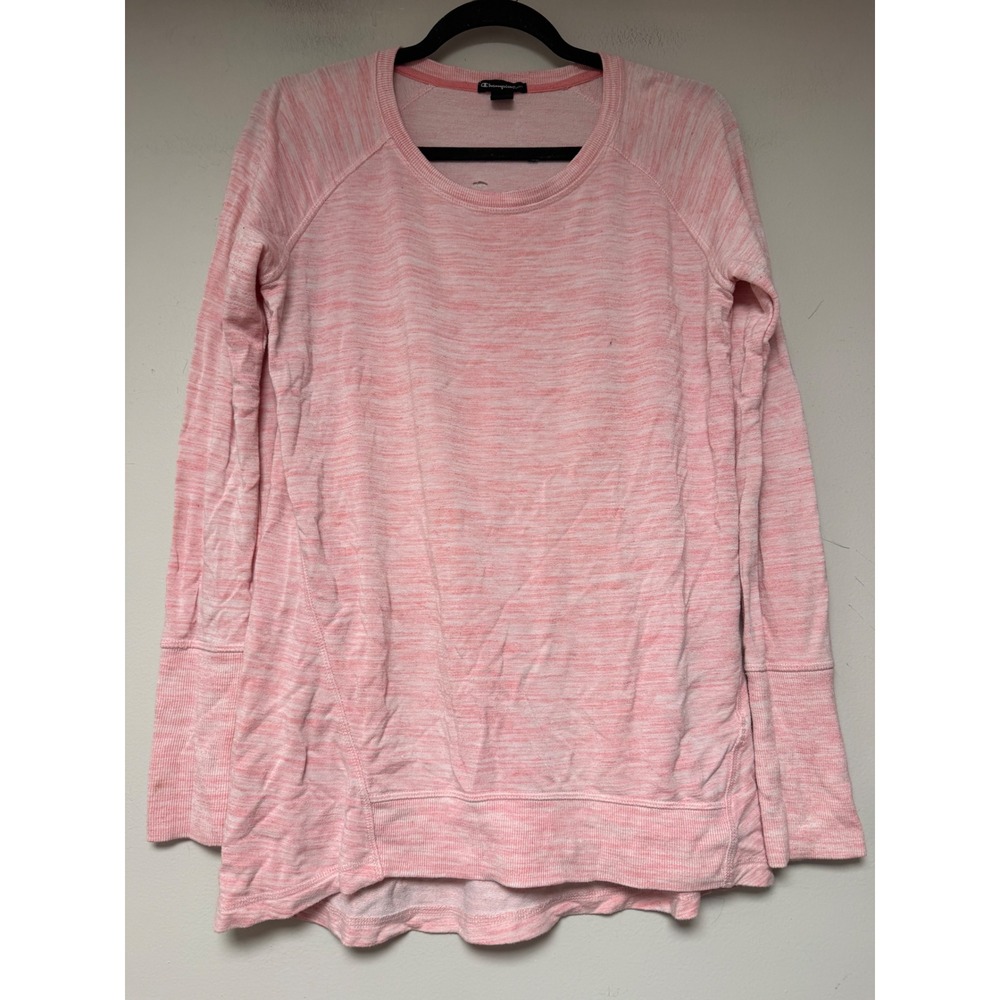 Champion Elite Tunic Top Womens Small Pink Space Dye Long‎ Sleeve Good 1142524